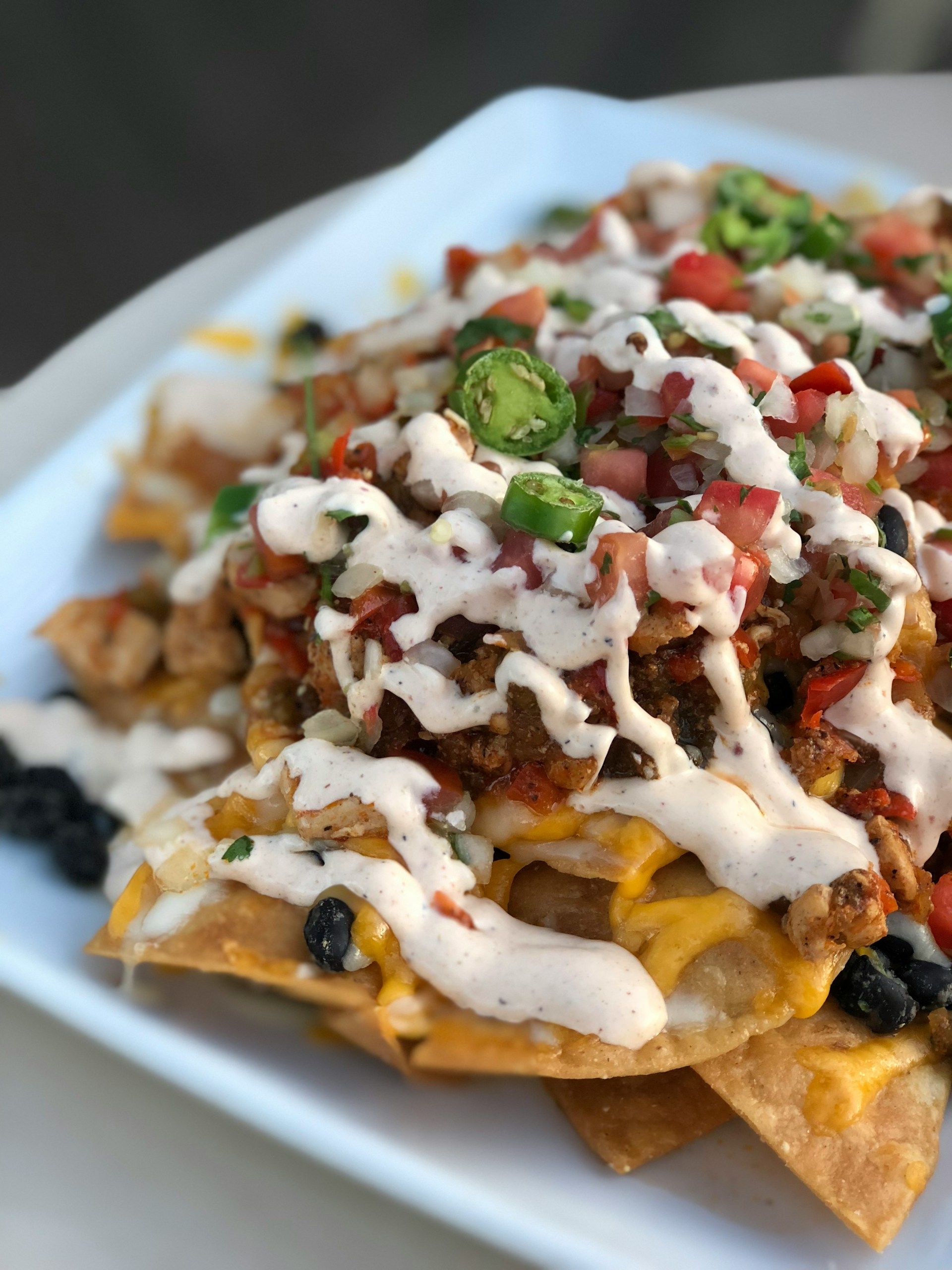 Nachos con un aspecto delicioso.